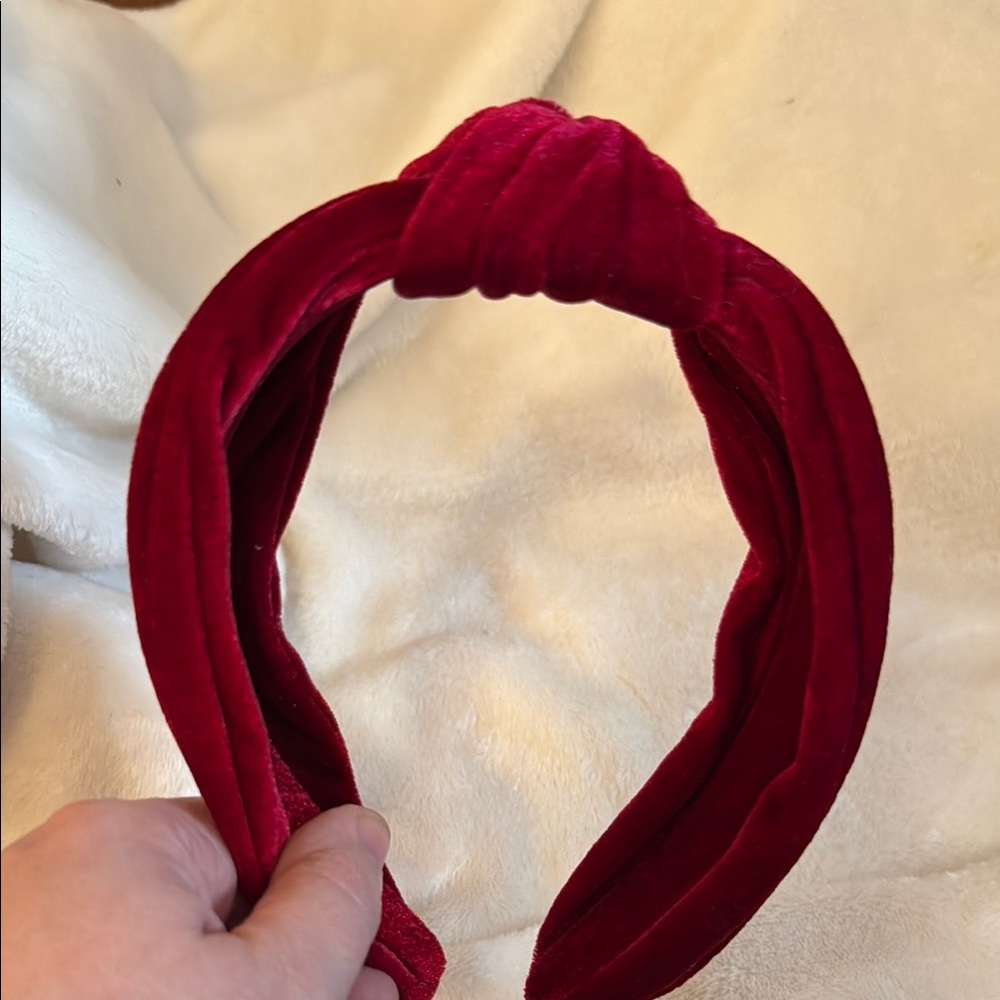 Elegant Red Velvet Headband